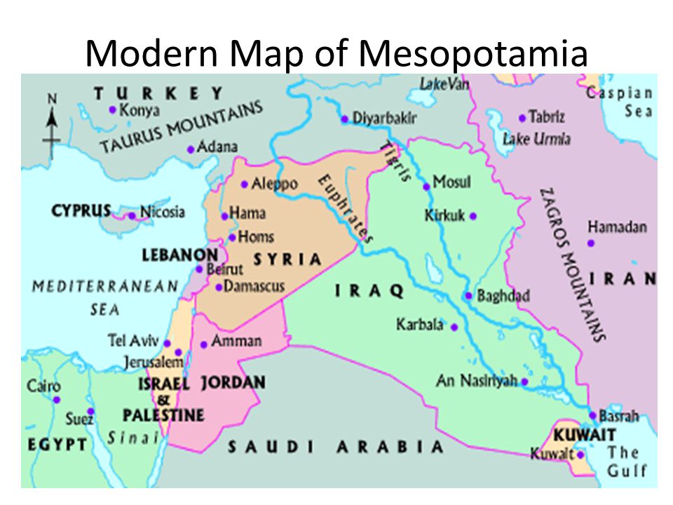 modern mesopotamia map