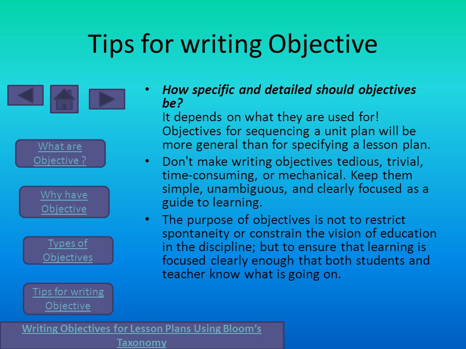 What are Objective .