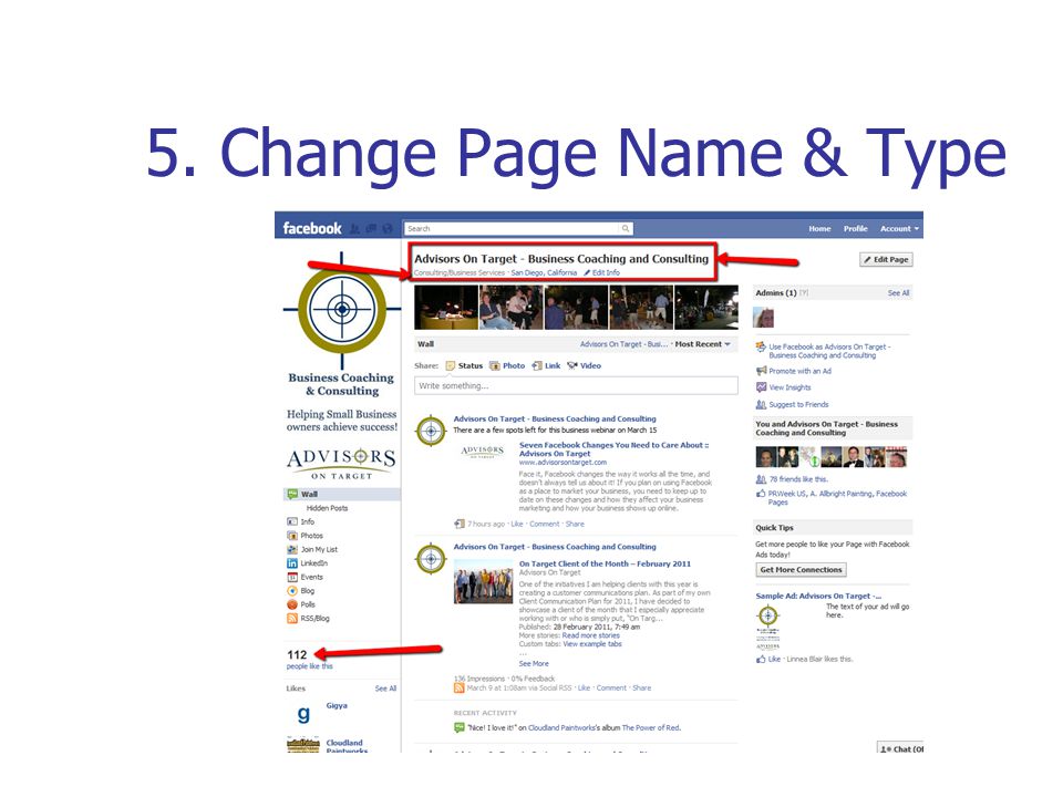 5. Change Page Name & Type