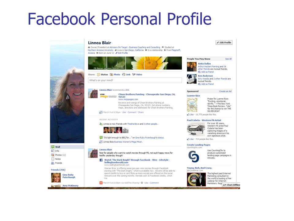 Facebook Personal Profile
