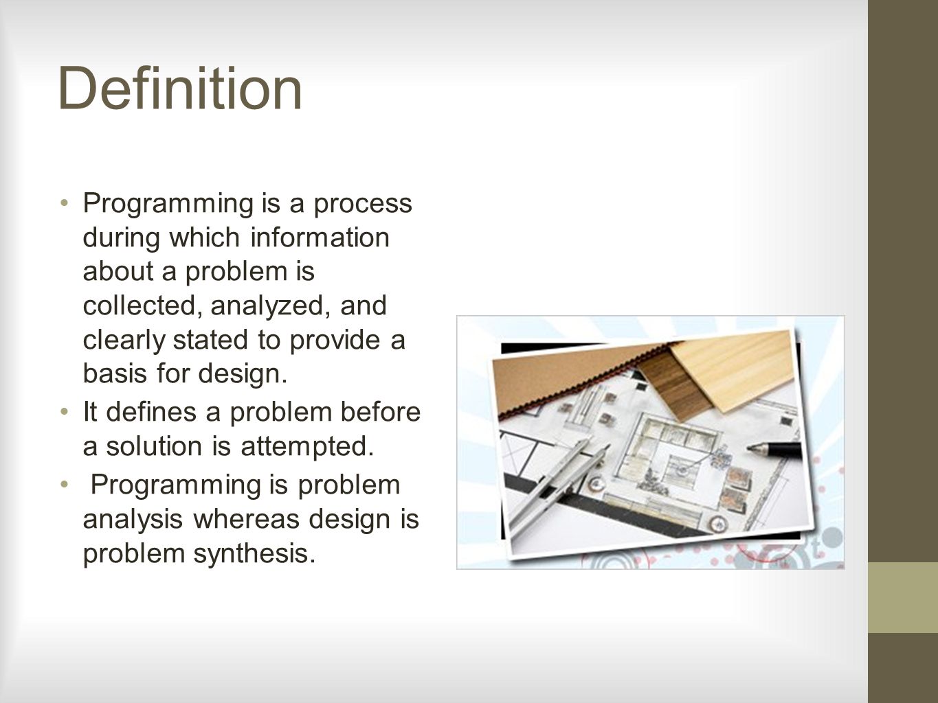 Programming Chapter 25 Interior Design Reference Manual