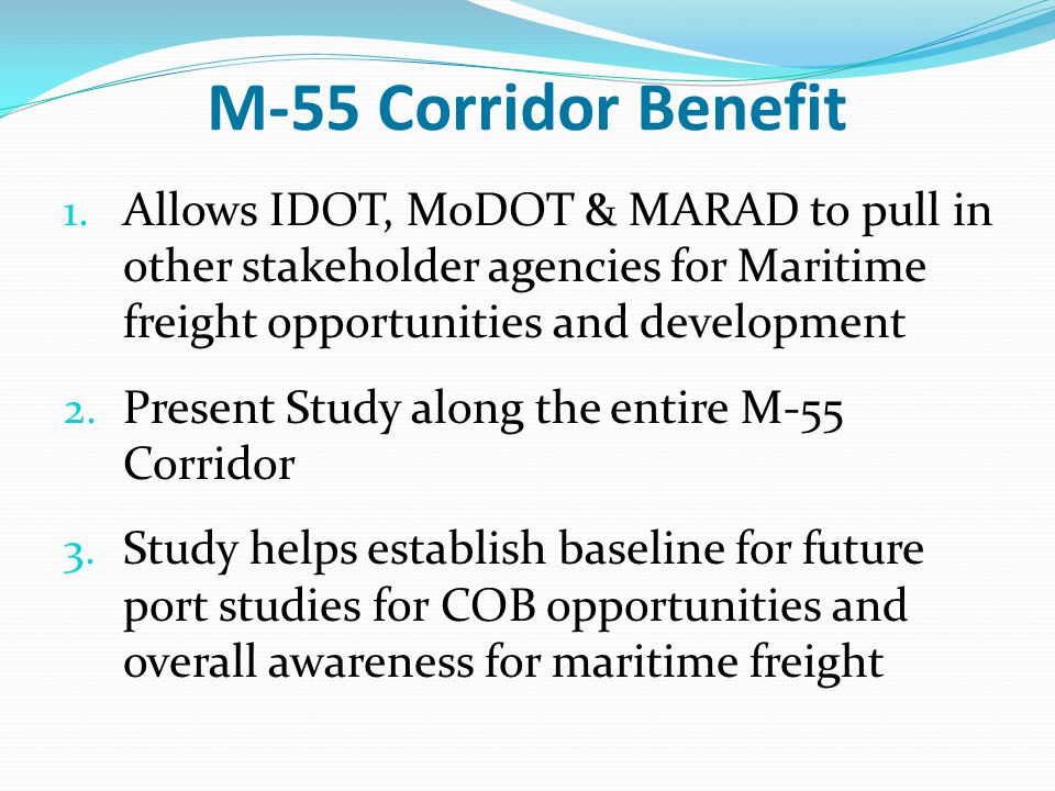 M-55 Corridor Benefit 1.