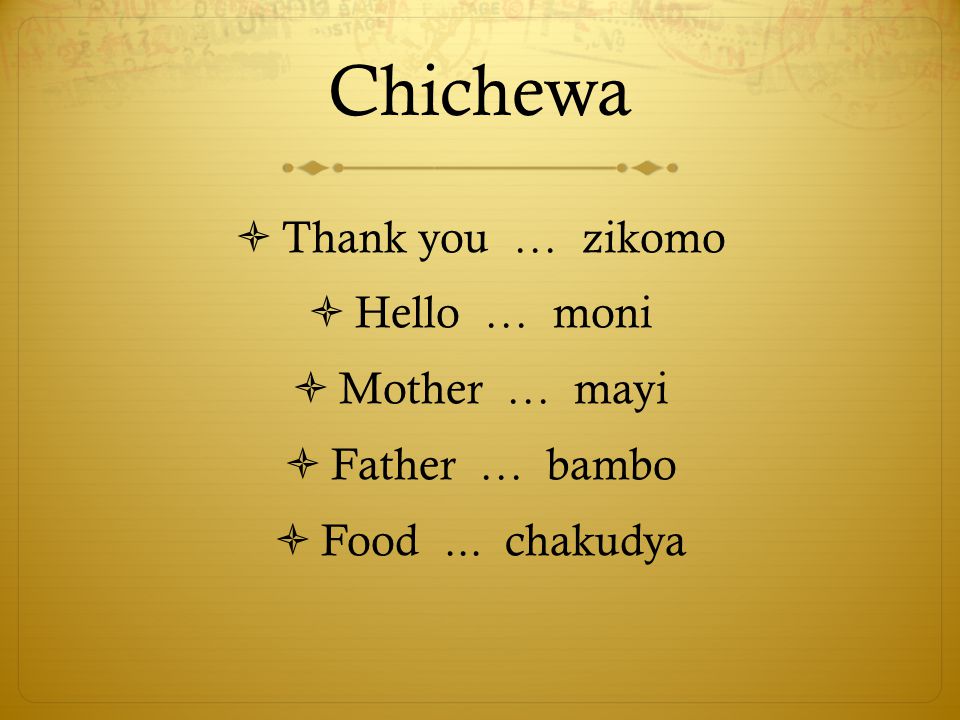 thank you in chichewa