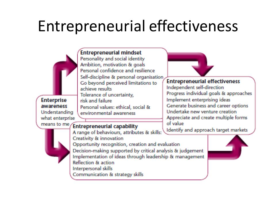 Entrepreneurial effectiveness