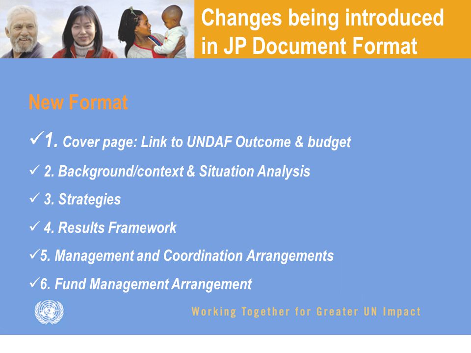Changes being introduced in JP Document Format New Format 1.