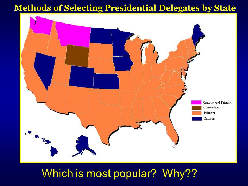 Methods of Selecting Presidential Delegates by State Which is most popular Why