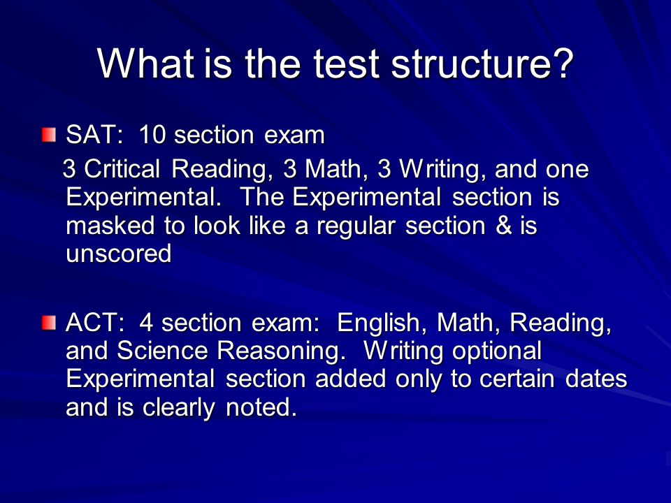 What is the test structure.