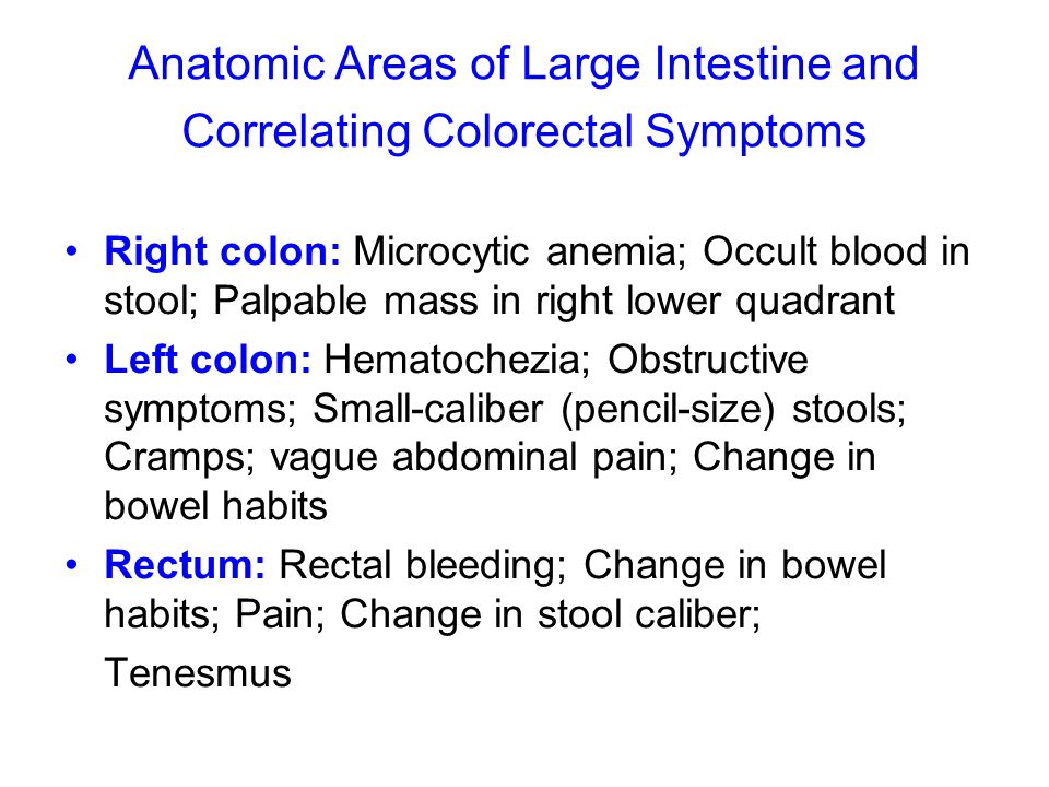 cancer colon anemia)