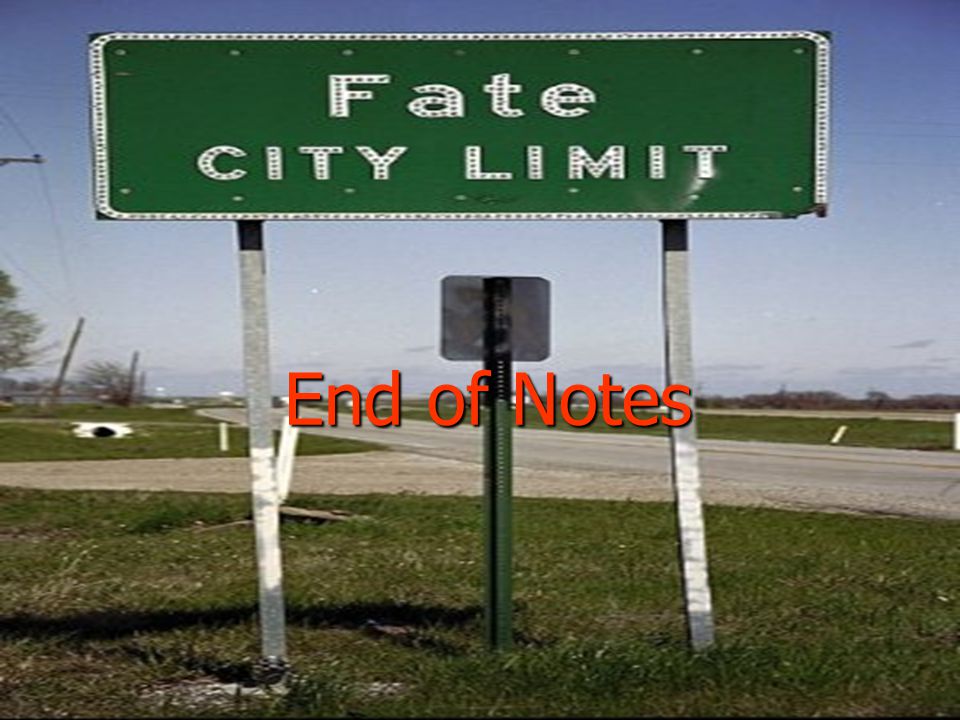 End of Notes