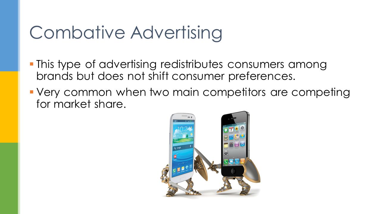  This type of advertising redistributes consumers among brands but does not shift consumer preferences.
