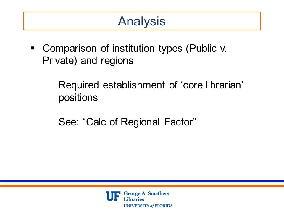  Comparison of institution types (Public v.