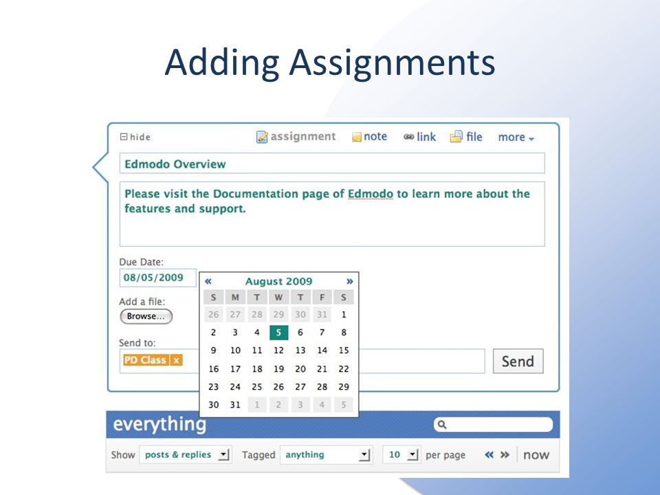 Adding Assignments