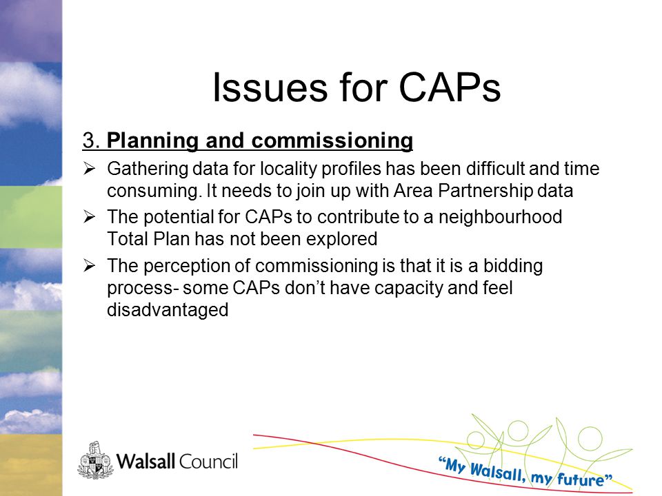 Issues for CAPs 3.