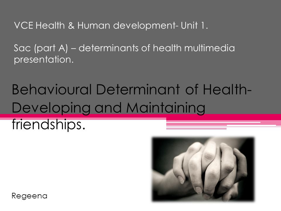 VCE Health & Human development- Unit 1.