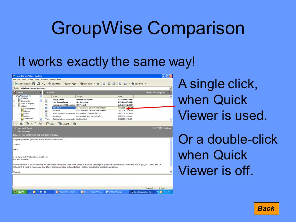 GroupWise Comparison It works exactly the same way.