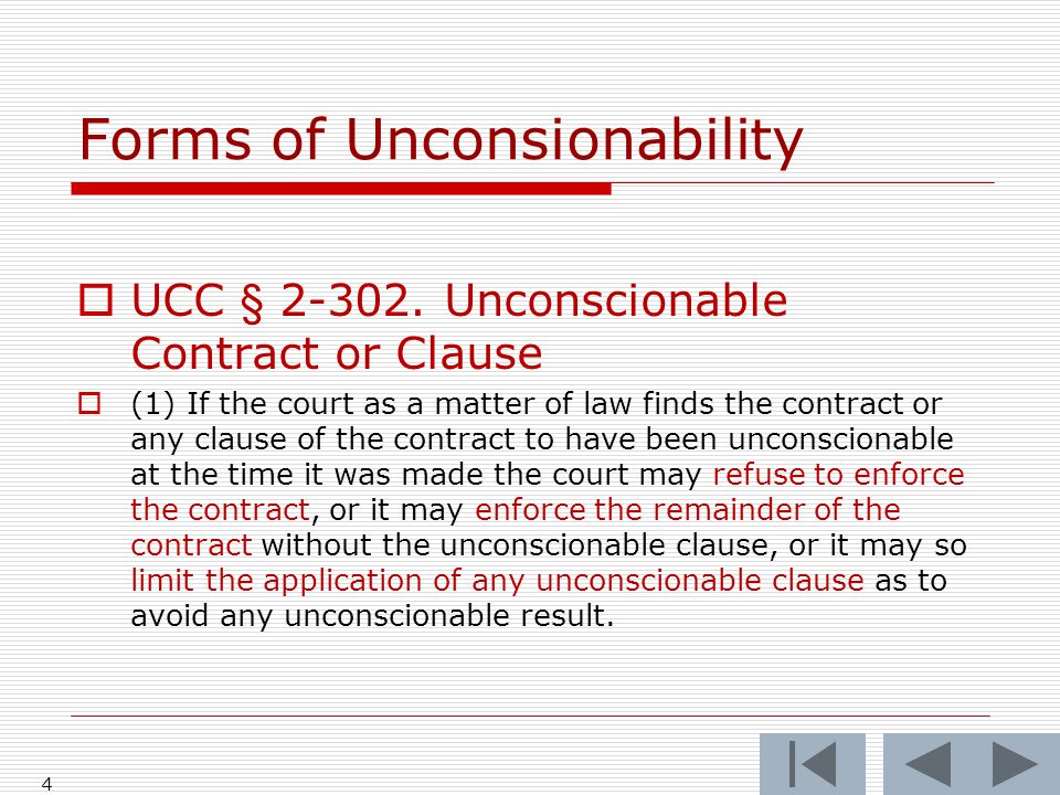 11 George Mason School Of Law Contracts Ii Unconscionability Not
