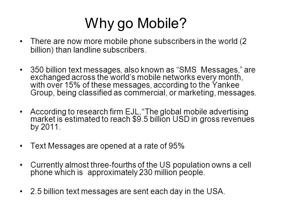 Why go Mobile.