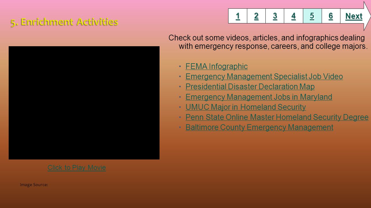 Check out some videos, articles, and infographics dealing with emergency response, careers, and college majors.