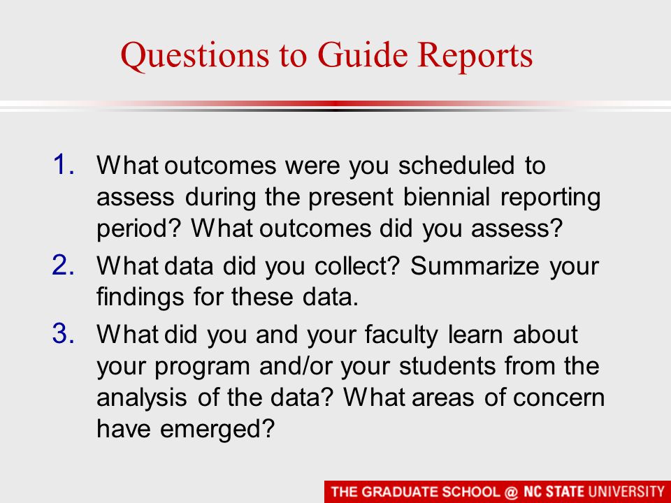 Questions to Guide Reports 1.