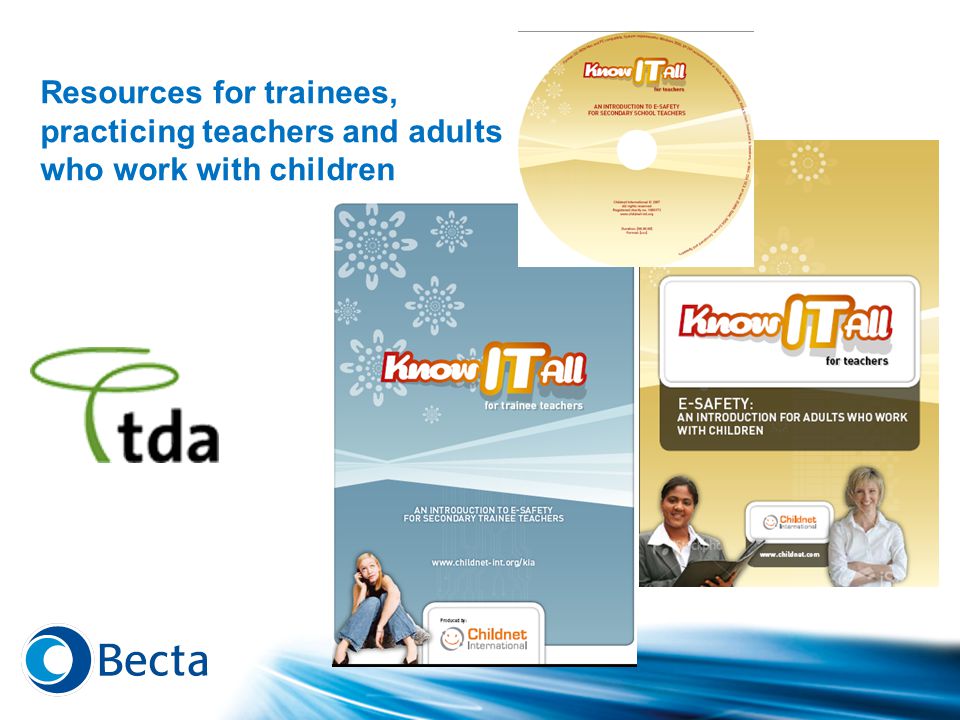Resources for trainees, practicing teachers and adults who work with children