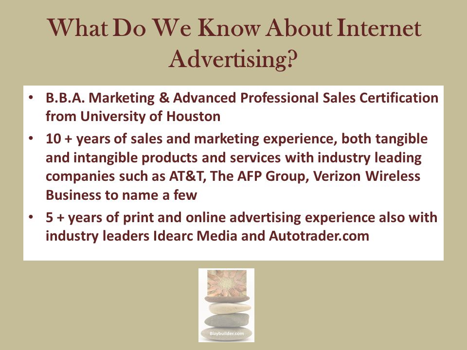 What Do We Know About Internet Advertising. B.B.A.