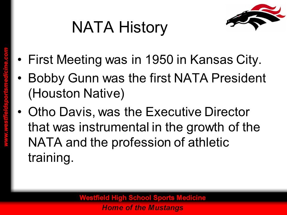 NATA History First Meeting was in 1950 in Kansas City.