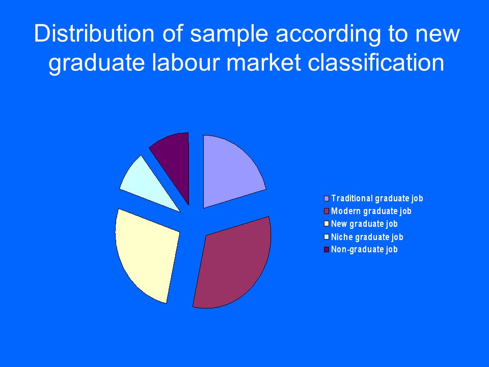 Distribution of sample according to new graduate labour market classification