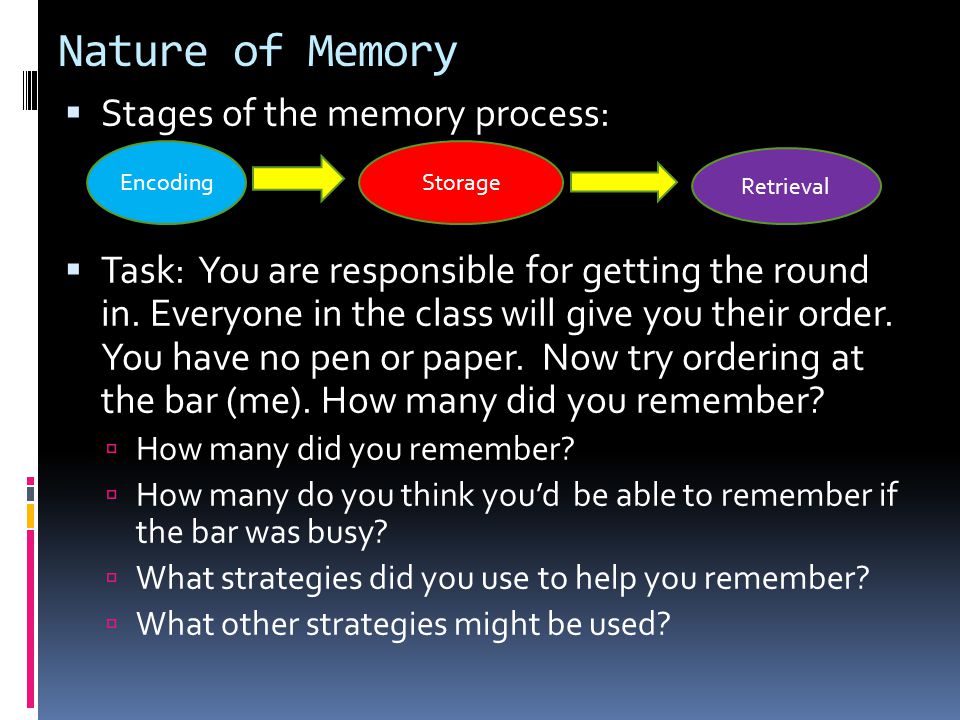 1. Memory Encoding