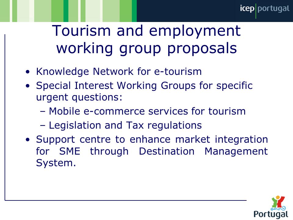 Technology is in place Tourism sector needs the ICT based services to develop co-operation: platforms, applications, standards, devices Leading technologies are in place: mobility and pervasive computing; interoperability and seamless systems integration; Intelligent agents.