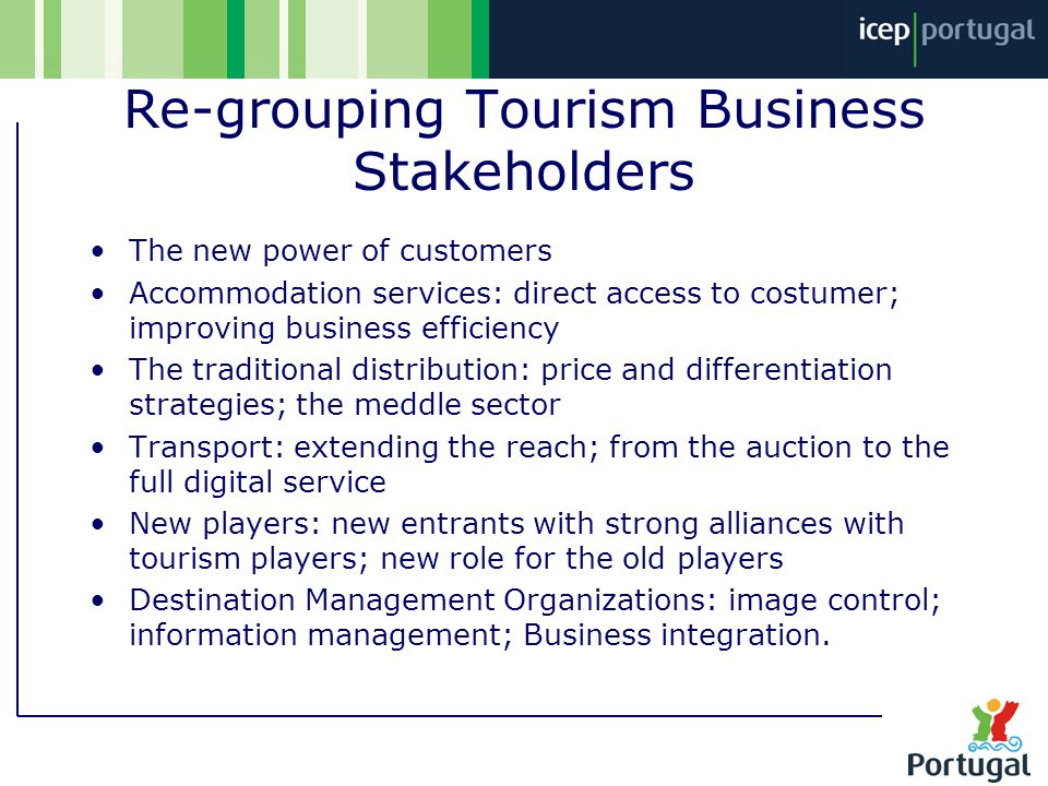Information & Communication Technology based Services refer to the use of digital electronic methods and tools to gather, process, share and distribute information throughout the tourism value chain.