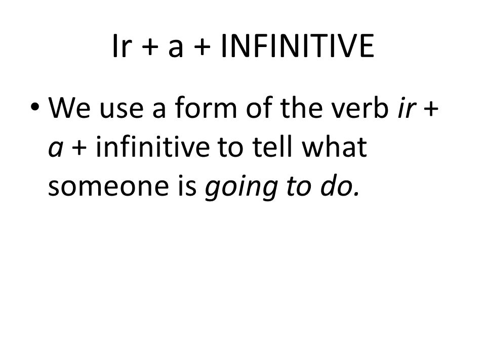 You must put to memory the forms of ir because it is an irregular verb and it follows no pattern.