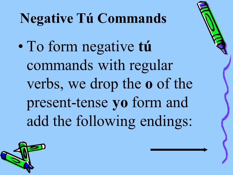 Negative Tú Commands Español 2 Capítulo 12 Página 412