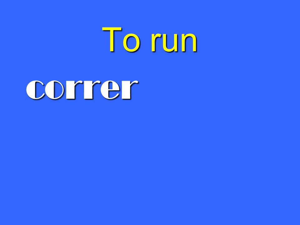 To run correr