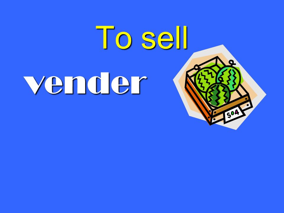 To sell vender