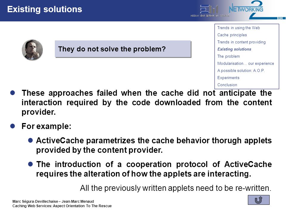 Marc Ségura-Devillechaise – Jean-Marc Menaud Caching Web Services: Aspect  Orientation To The Rescue Caching Web Services: Aspect Orientation To The  Rescue. - ppt download