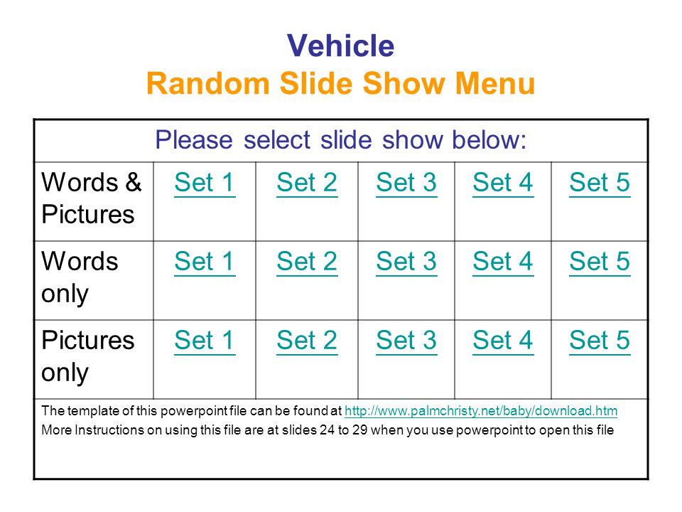vehicle random slide show menu please select slide show below words vehicle words