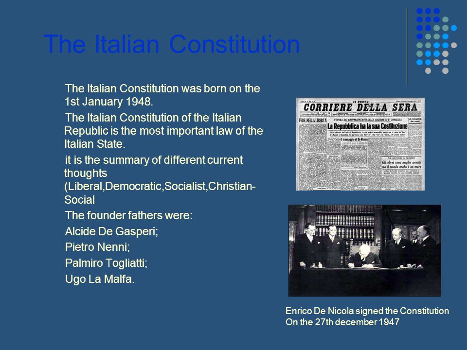 The Italian Republic The Italian Republic was born the 2nd June The 2nd June 1946 the Italian were called to vote the referendum about the Institutional. - ppt download
