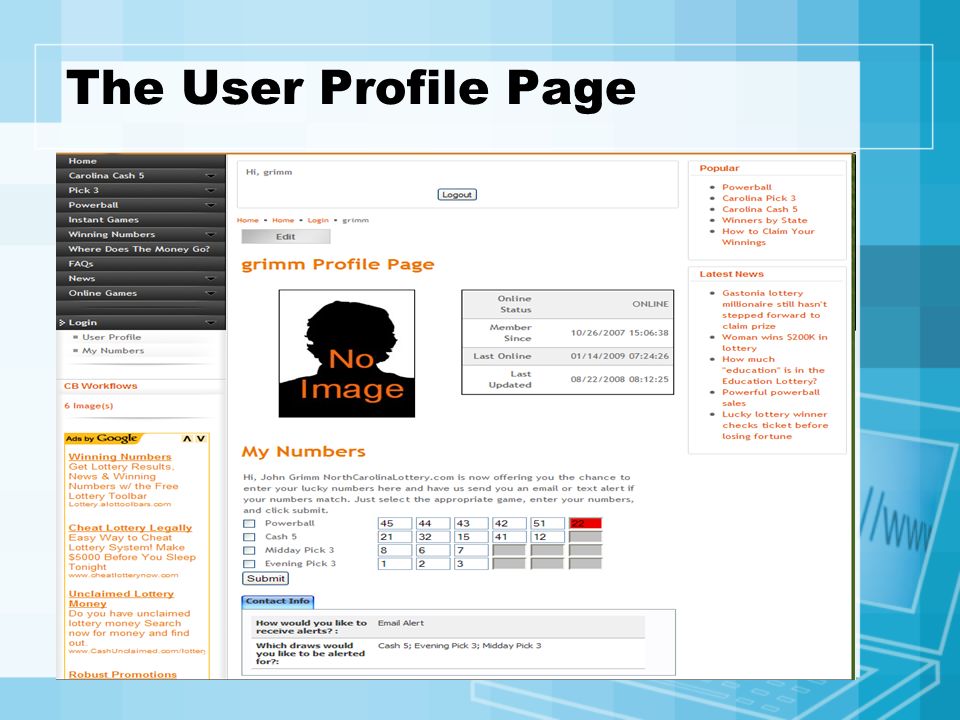 The User Profile Page