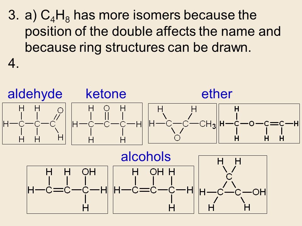 Presentation on theme: "Isomers Structural Isomers 1.a) Butane (C 4 H ...