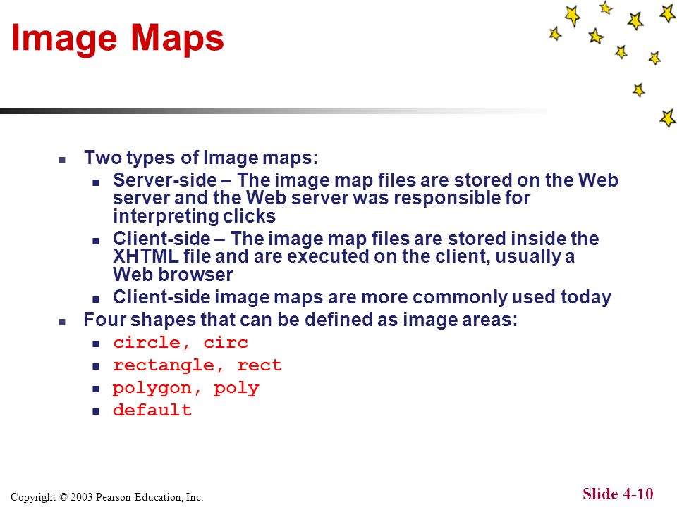 Copyright © 2003 Pearson Education, Inc. Slide 4-9 Image Example – Web Browser
