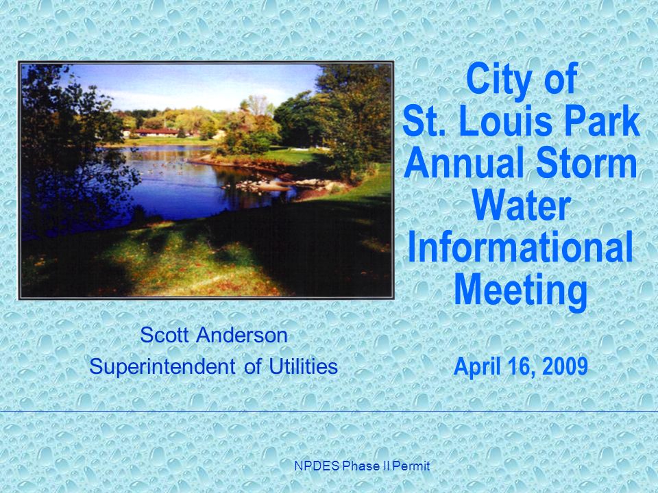 NPDES Phase II Permit City of St.