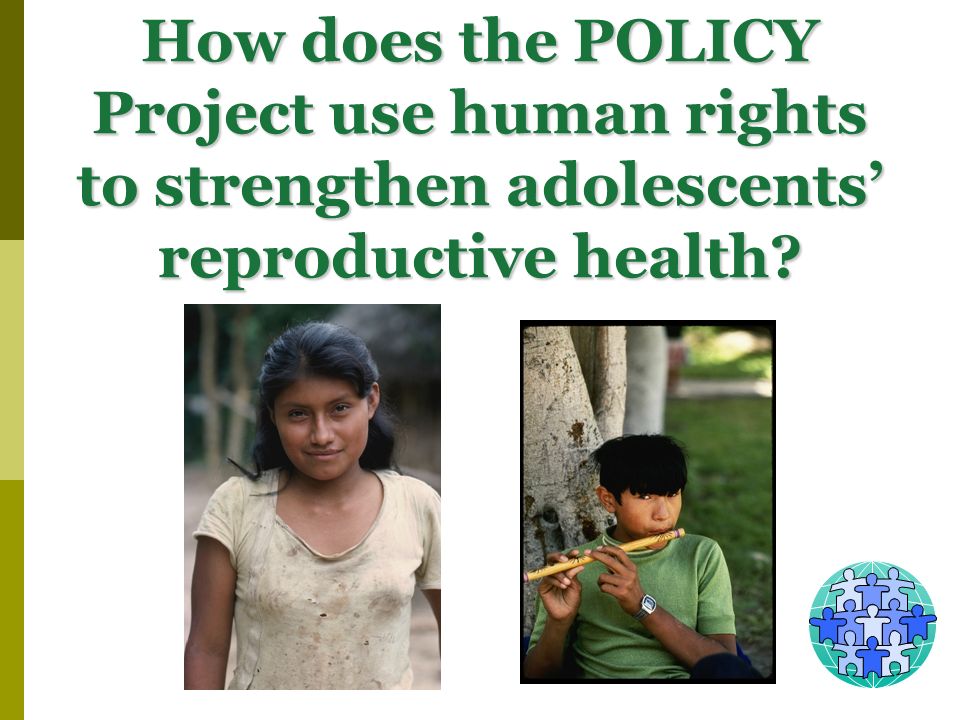 How does the POLICY Project use human rights to strengthen adolescents reproductive health