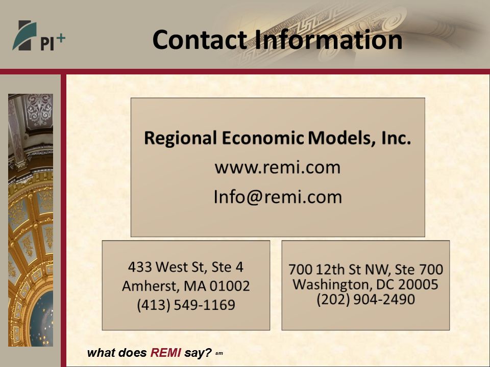 what does REMI say sm Contact Information