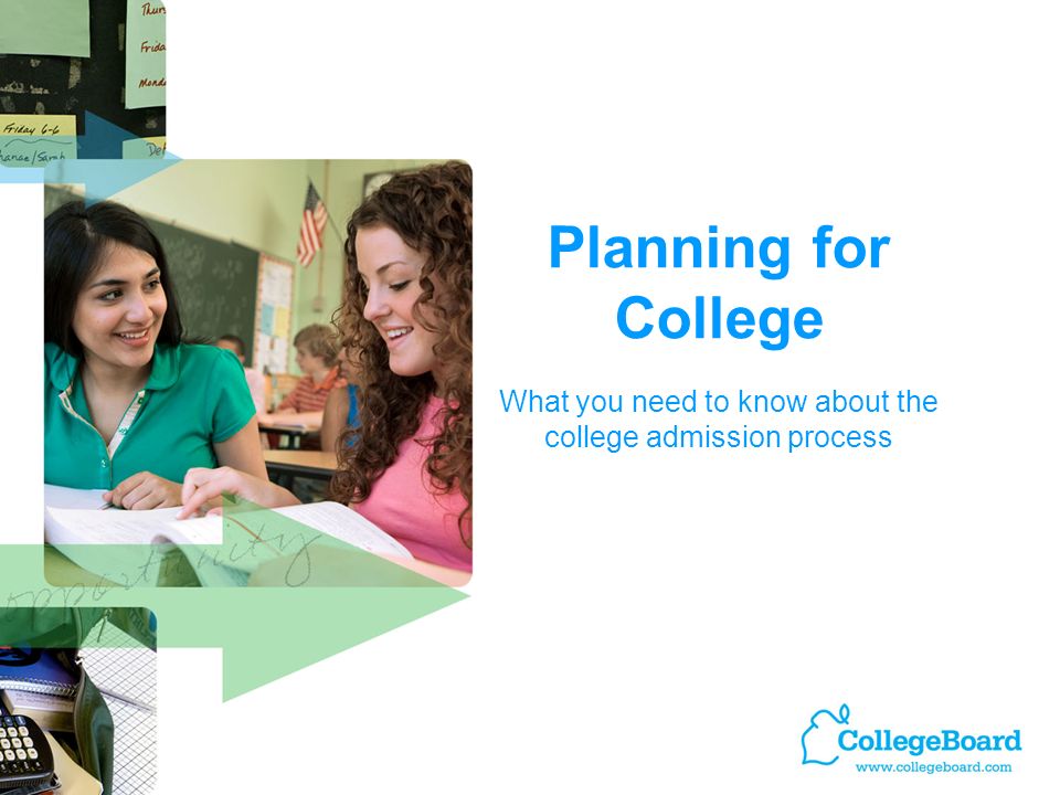 Planning for College What you need to know about the college admission process
