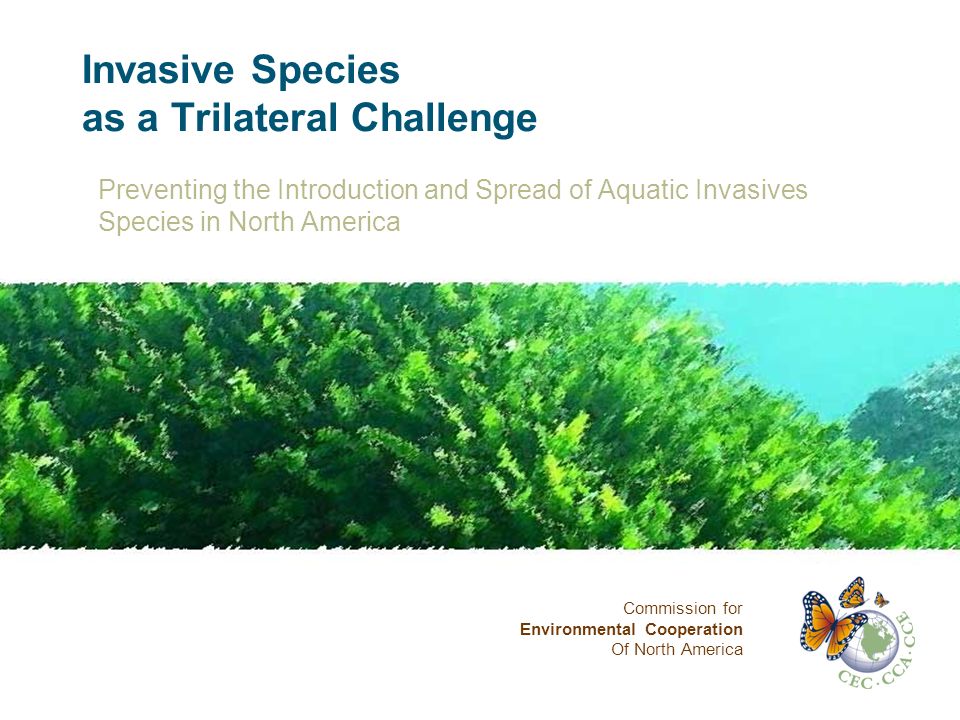 Invasive Species as a Trilateral Challenge Preventing the Introduction and Spread of Aquatic Invasives Species in North America Commission for Environmental Cooperation Of North America