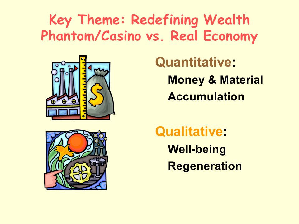 Key Theme: Redefining Wealth Phantom/Casino vs.