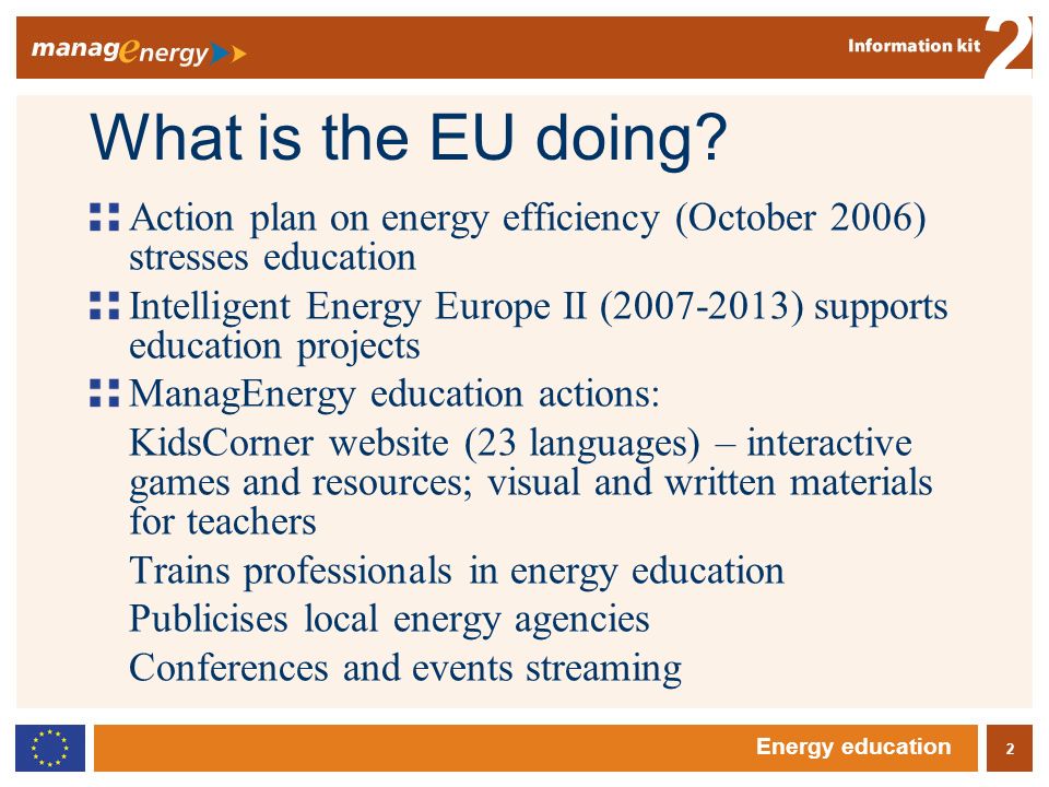 2 2 Energy education What is the EU doing.