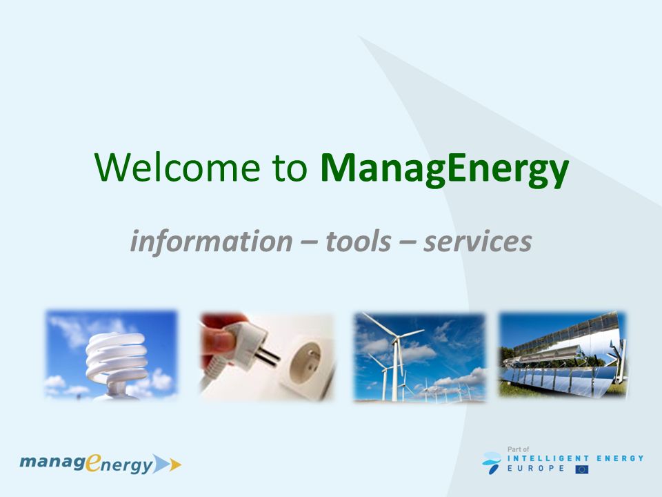 Welcome to ManagEnergy information – tools – services
