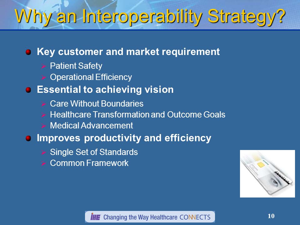 10 Why an Interoperability Strategy.