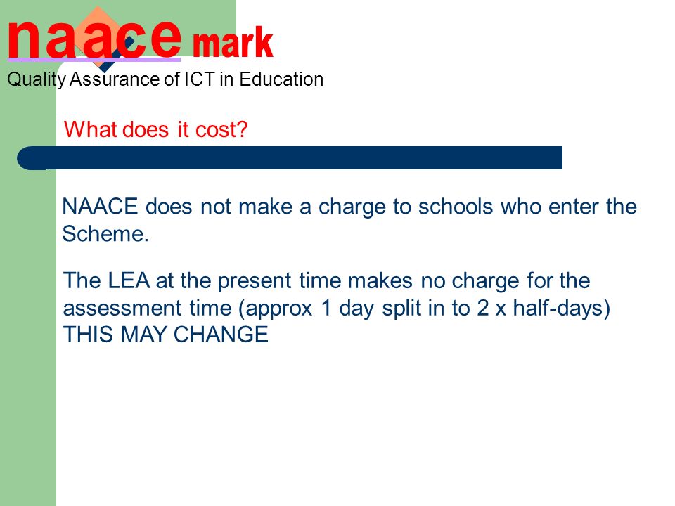 Quality Assurance of ICT in Education What does it cost.
